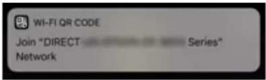 Wi-FI QR CODE Join "DIRECT Series" Network