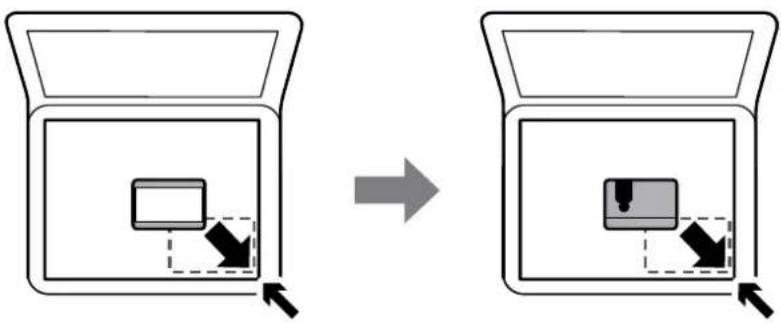 EPSON EcoTank ET-M3170 - Placering af et ID-kort til kopiering - 1