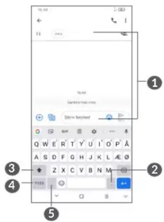 ALCATEL 1S - Brug af skærmtastaturet - 1