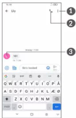 ALCATEL 1S - Administrere beskeder - 1