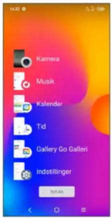 Kamera Musik Kalender Tid Gallery Go Galleri Indstillinger hydals