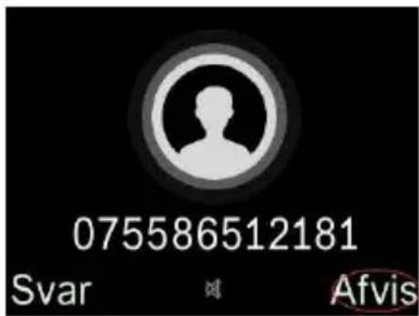 ALCATEL 2019 - Afvisning af et opkald - 2