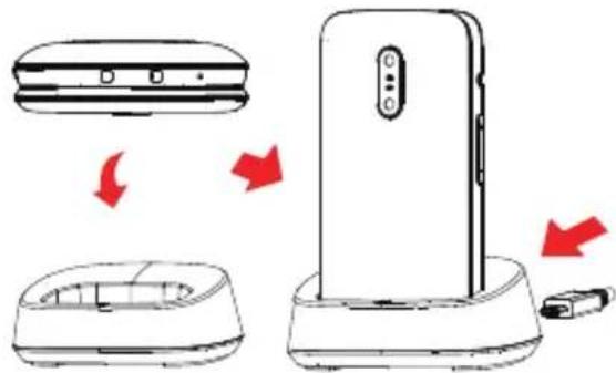 ALCATEL 3026 - Opladning af batteriet - 1