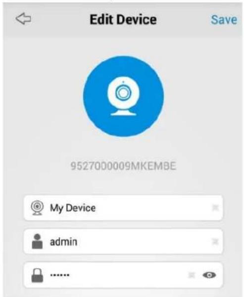 REOLINK Argus 2 - Edit the Device Information - 2