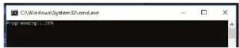 C:\Windows\System32\cmd.exe Progressing...10%