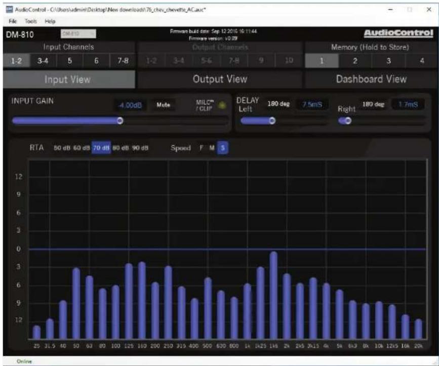 AudioControl DM-810 - Input View - 2