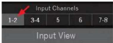 Input Channels 1-2 3-4 5 6 7-8 Input View