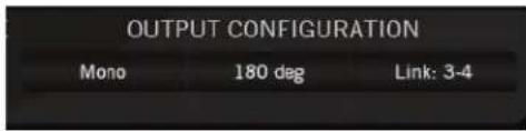 OUTPUT CONFIGURATION Mono 180 deg Link: 3-4