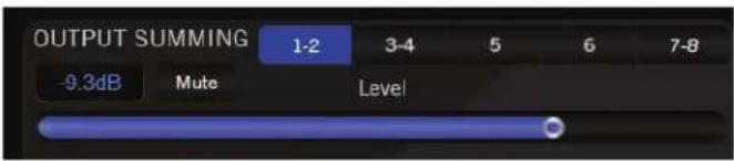 OUTPUT SUMMING 1-2 3-4 5 6 7-8 -9.3dB Mute Level