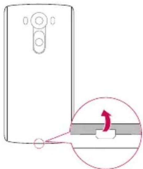 LG V10 - Installation af Nano SIM-kort og batteri - 2