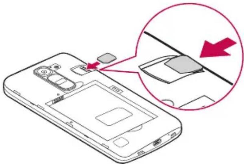 LG G4c - Sätta i SIM-kortet och batteriet - 2
