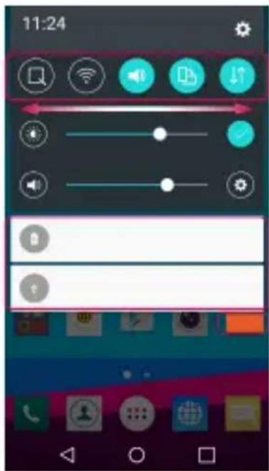 LG G4c - Åbning af notifikationspanelet - 1