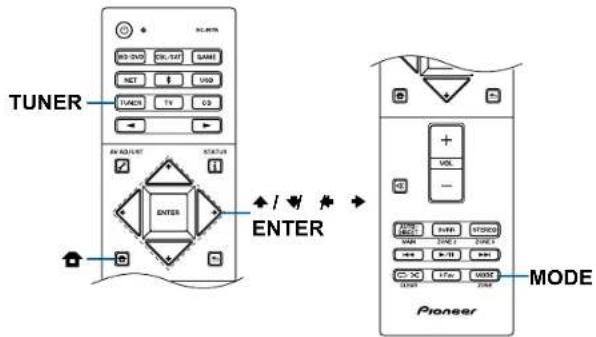 TUNER ENTER MODE Pioneer