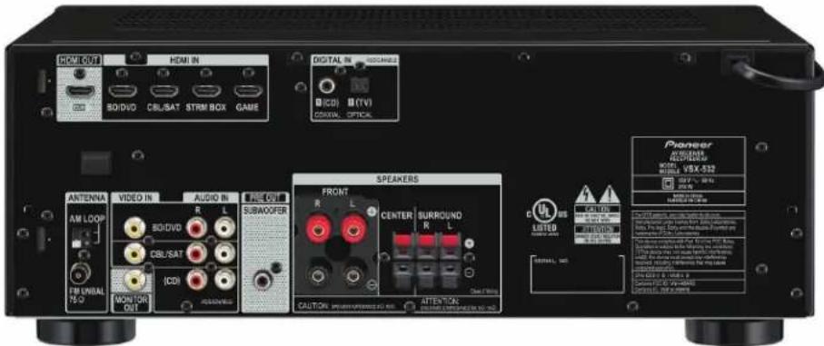 HOLDOUT HDMI IN SOD/DVD CBL/SAT STRM BOX GAME DIGITAL IN (CD) (TV) CONVOL OPTICK ANTENNA VIDEO IN AUDIO IN AM LOOP R L CD/SAT (CD) MON ORI DISPONSOR SUBMOOFER FRONT CENTER SURROUND R L CAUTION TARGET Pioneer WEDDER MODEL: VBS-532 MS/VR - MIR MINIMUM MINIMUM 100 MHz FOR FLOWING ON THE WIDE OF VBS-532 FOR FLOWING ON THE WIDE OF VBS-532 FOR FLOWING ON THE WIDE OF VBS-532 FOR FLOWING ON THE WIDE OF VBS-532 FOR FLOWING ON THE WIDE OF VBS-532 FOR FLOWING ON THE WIDE OF VBS-532 FOR FLOWING ON THE WIDE OF VBS-532 FOR FLOWS, MIR, AND/OR FOR FLOWS, MIR, AND/OR FOR FLOWS, MIR, AND/OR FOR FLOWS, MIR, AND/OR FOR FLOWS, MIR, AND/OR FOR FLOWS, MIR, AND/OR FOR FLOWS, MIR, AND/OR FOR FLOWS, MIR, AND/OR FOR FLOWS, MIR, AND/OR FOR FLOWS, MIR, AND/OR