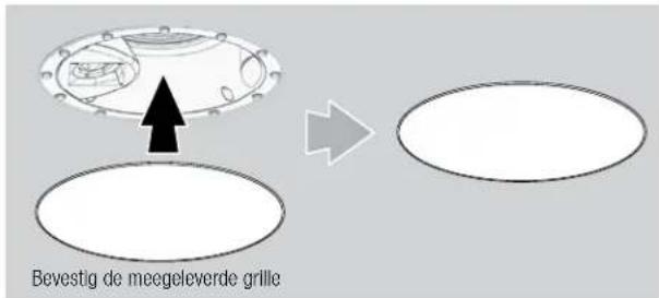 Bevestig de meegeleverde grille
