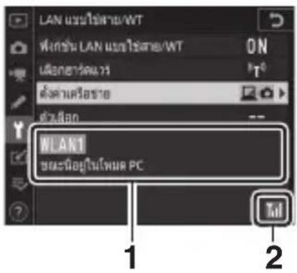 LAN แบบใช้LAN/WT ที่เกี่ยม LAN แบบใช้LAN/WT ON เมืองค่าต่อวัน ต่อวันต่อวัน WLAN1 ข้อมูลอยู่ในโพธน PC 1 2