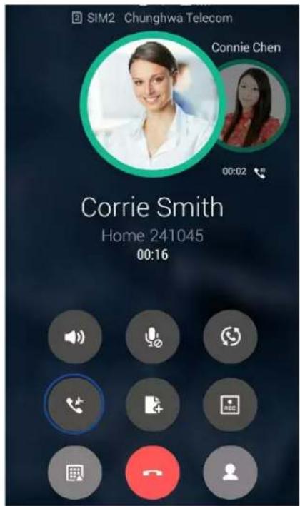 ASUS ZenFone Zoom S - Sådan skifter du mellem opkaldene - 2