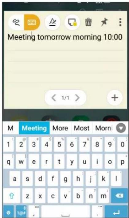 Meeting tomorrow morning 10:00 < 1/1 > M Meeting More Most Morn 1 2 3 4 5 6 7 8 9 0 q w e r t y u i o p a s d f g h j k l z x c v b n m 1@# ,