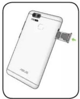ASUS ZenFone Zoom S - Fjernelse af et Nano-SIM-kort - 3