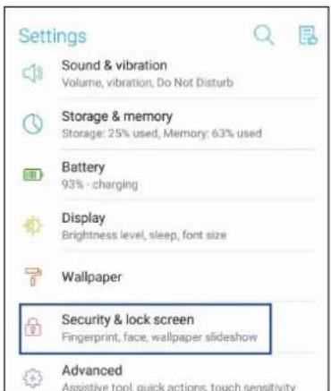 ASUS ZenFone Max M1 - Sådan indstilles läseskærmen - 1
