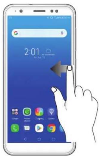 ASUS ZenFone Max M1 - Sådan bladrer du gennem sider eller skærme - 1