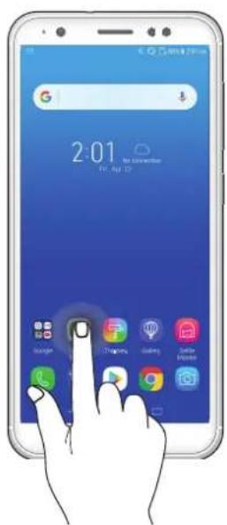 ASUS ZenFone Max M1 - Sådan åbner du apps og vælger menupunkter - 2