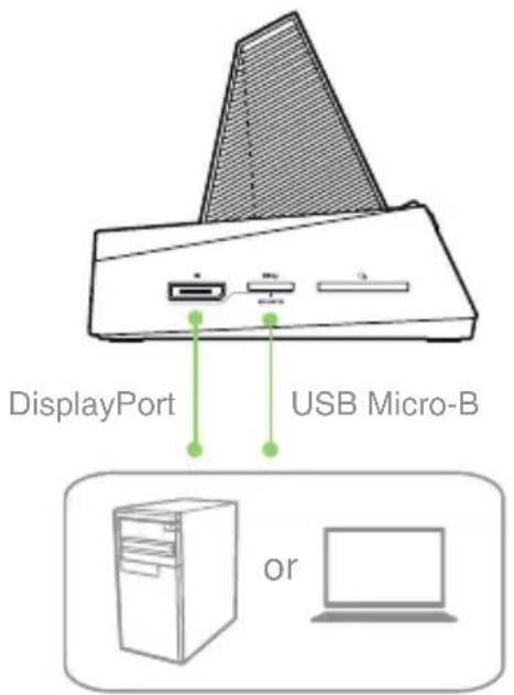 DisplayPort USB Micro-B or