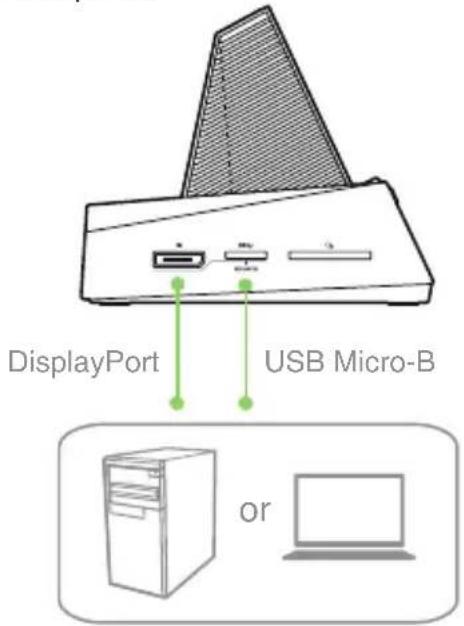 DisplayPort USB Micro-B or