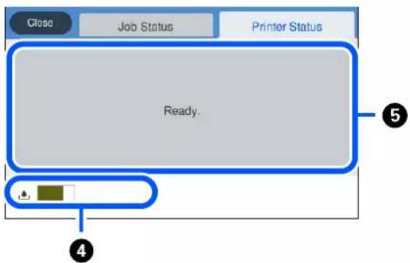 EPSON EcoTank ET-5800 - Skærmkonfiguration for Job/Status - 2