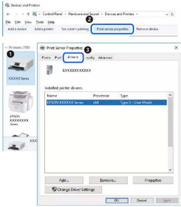 EPSON EcoTank ET-5800 - Kontrol af, om en ægte Epson-printerdriver er installeret — Windows - 1