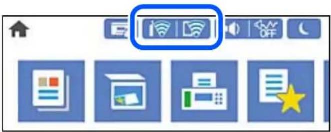 EPSON EcoTank ET-5800 - Kontrol af ikonet Netværksforbindelsesstatus under brug af netværk - 1