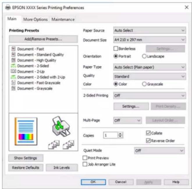 EPSON EcoTank ET-5800 - Bemærk: - 1