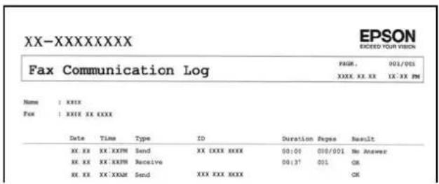 EPSON EcoTank ET-5800 - Funktioner: Forskellige faxrapporter - 1