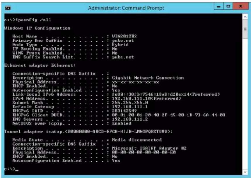 EPSON EcoTank ET-5800 - □ipconfig-kommando - 1