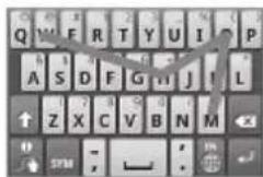 SAMSUNG Galaxy 3 GT-i5801 - Enter text using the Swype keyboard - 1