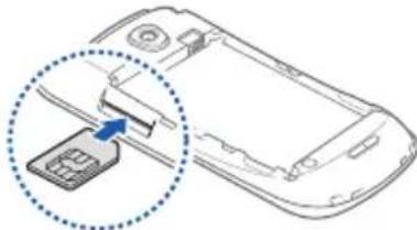 SAMSUNG Galaxy 3 GT-i5801 - Install the SIM or USIM card and battery - 2