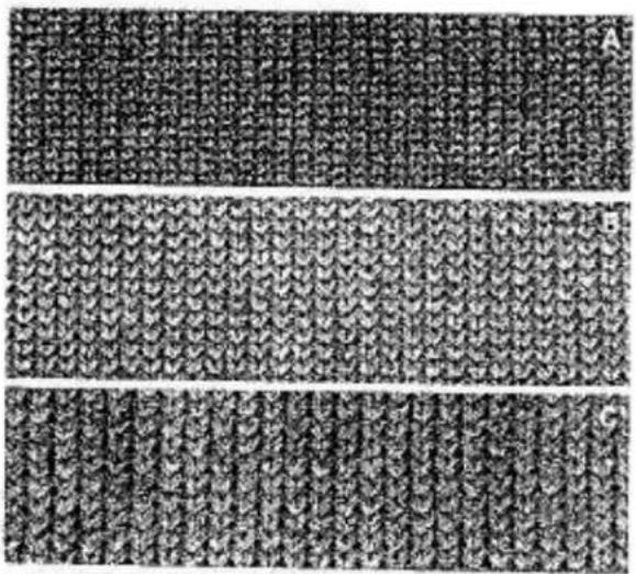 Empisal Knitmaster 360 - STITCH SIZE AND STITCH DIAL NUMBER FOR A YABN - 1