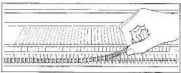 Empisal Knitmaster 360 - NOTE FOR USING THE LACE CARRIAGE - 2