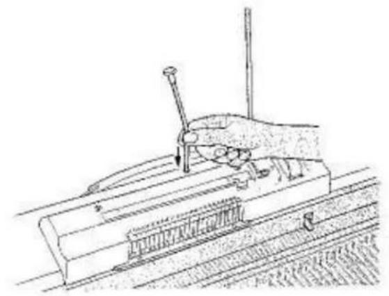 Empisal Knitmaster 321 - INSERTING THE PUNCH CARD - 1