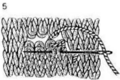 Empisal Knitmaster 321 - FINISHING THE DOUBLE BUTTONHOLE BAND - 3