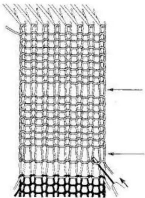 Empisal Knitmaster 321 - KNITTING A HEM - 2