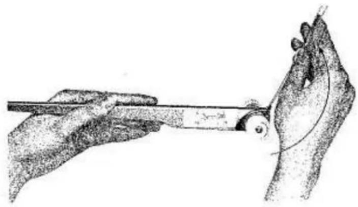 Empisal Knitmaster 321 - SETTING UP THE YARN BRAKE - 1