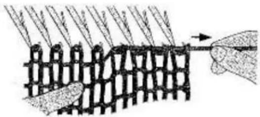 Empisal Knitmaster 321 - TO UNRAVEL 4 ROWS PROCEED AS FOLLOWS: - 1