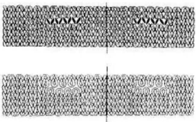 Empisal Knitmaster 321 - FINISHING THE DOUBLE BUTTONHOLE BAND - 1