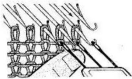 Empisal Knitmaster 321 - INCREASING 1 STITCH FULLY FASHIONED WITH THE TRIPLE TRANSFER TOOL - 3