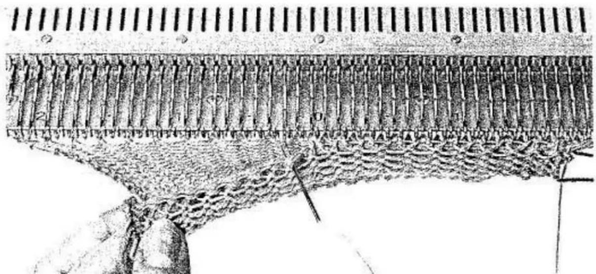 Empisal Knitmaster 321 - CLOSING THE DOUBLE WELT - 3