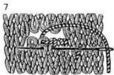 Empisal Knitmaster 321 - FINISHING THE DOUBLE BUTTONHOLE BAND - 7