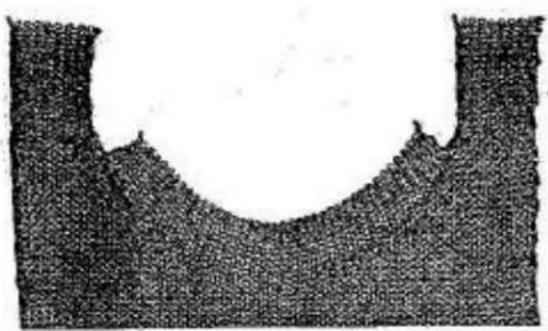Empisal Knitmaster 321 - SHAPING A ROUND NECKLINE (METHOD 2) - 2