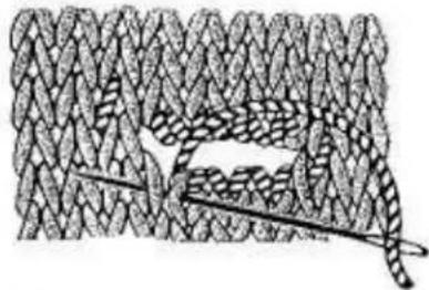 Empisal Knitmaster 321 - FINISHING THE DOUBLE BUTTONHOLE BAND - 4