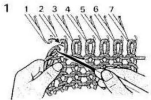 Empisal Knitmaster 321 - CASTING OR BINDING OFF WITH BIG LOOPS - 1